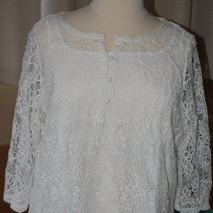 White lace top 2X